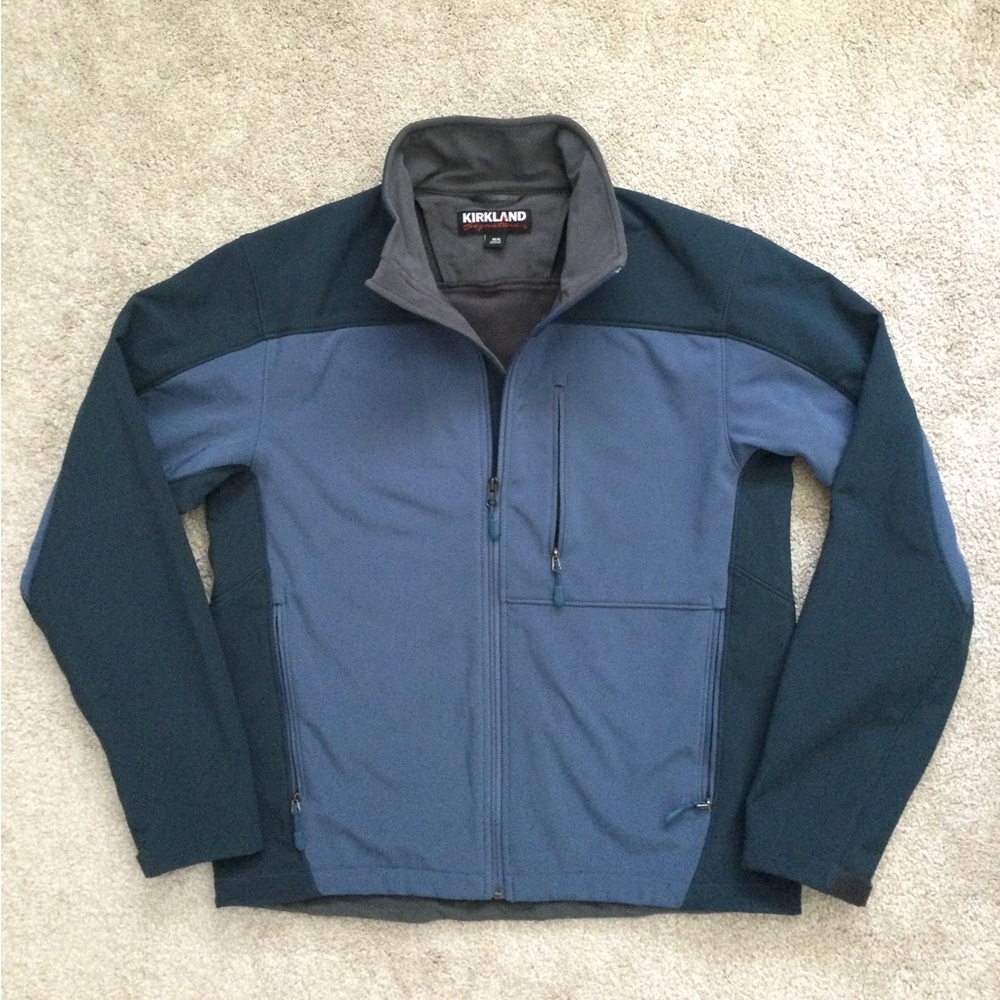 Kirkland Signature jacket, blue/gray, size M